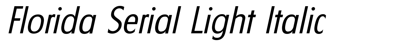 Florida Serial Light Italic